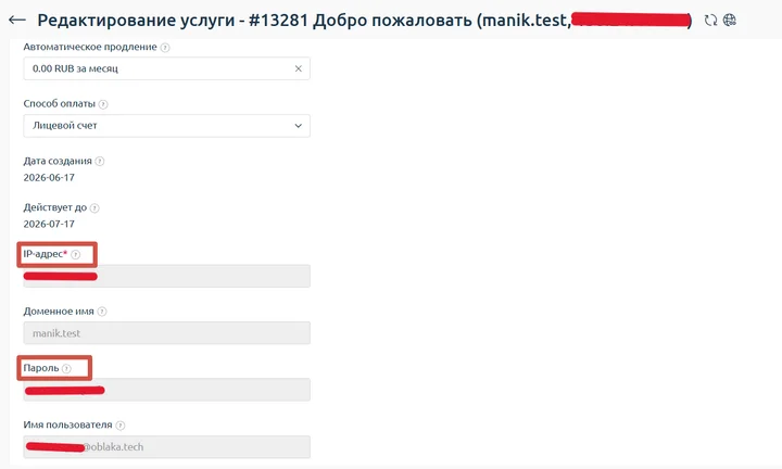 Скрин 3. Детали виртуального сервера.&nbsp;