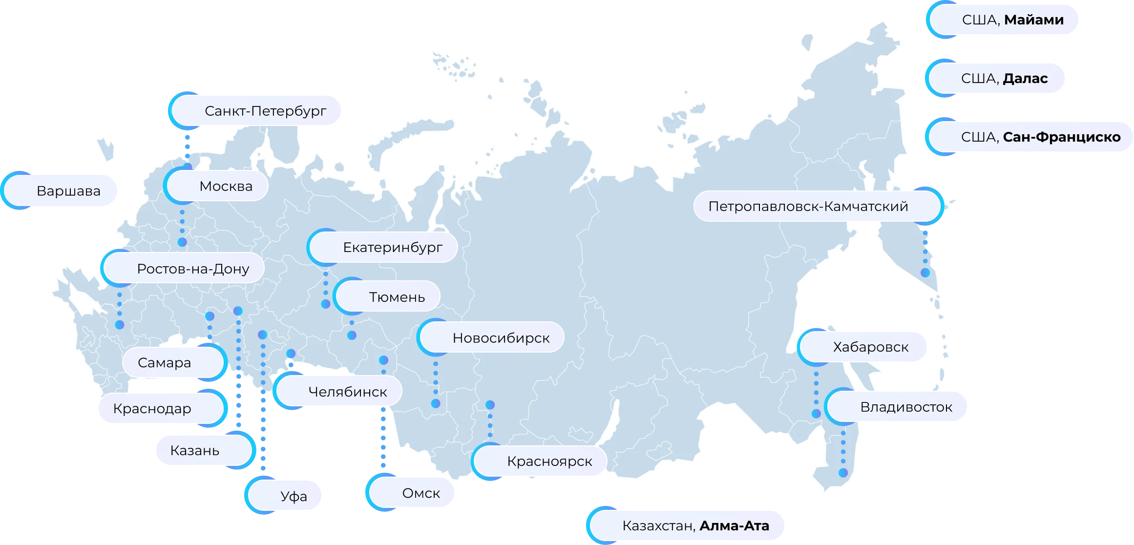 Москва Варшава Казань Новосибирск США, Майами Краснодар 